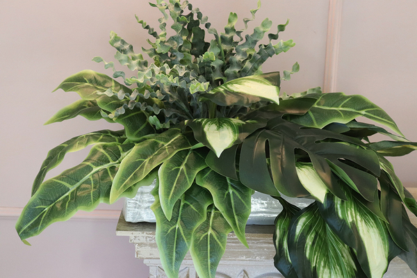 kompozycja ze sztucznych zielonych roślin Morella, wym.40x55x80cm