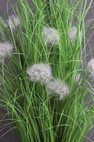 Gurrito Bellis, trawa metalowej donicy z dmuchawcami, wys.129cm 