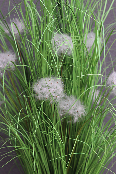 Gurrito Bellis, trawa metalowej donicy z dmuchawcami, wys.129cm 