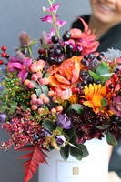 Jesienna Magia, barwny flowerbox z owocami, wys.44cm 