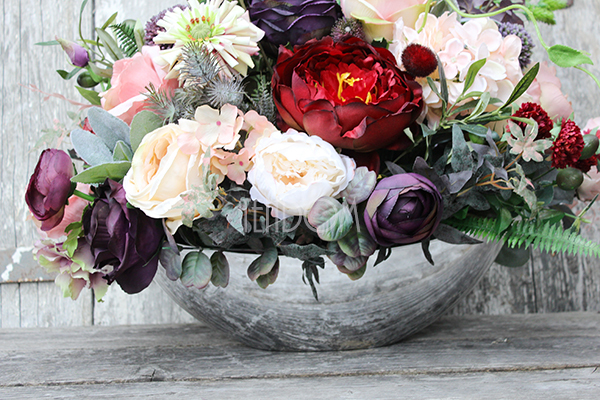 bukiet / kwiatowa kompozycja England Silver większa, wys.37cm