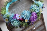 wianek na głowę Blue Flowers, rozmiar uniwersalny, dorosły
