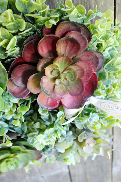 wianek dekoracyjny z kaktusami Sukulent 3, śr.36cm  