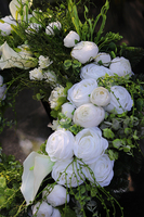 elegancki wieniec / wiązanka nagrobna, Zielone Marzenie II, śr.66cm