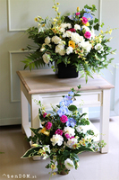 Lawinia, komplet dekoracji nagrobnych, kompozycja + bukiet