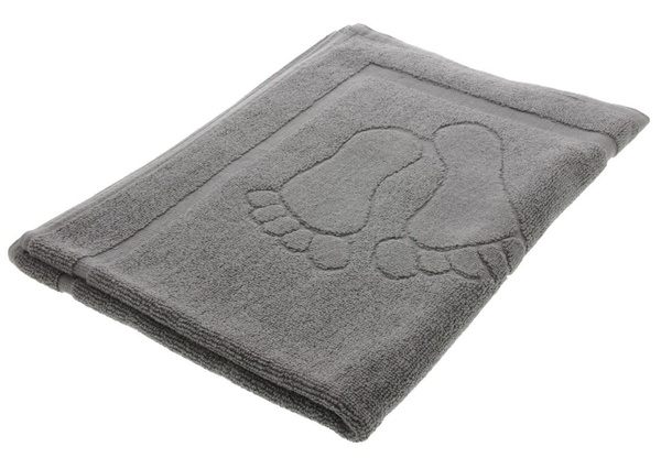 dywanik łazienkowy HappyFeet, szary, wym.50x70cm