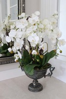 Jacquline, atrakcyjny sztuczny storczyk w metalowym wazonie, wys.82cm