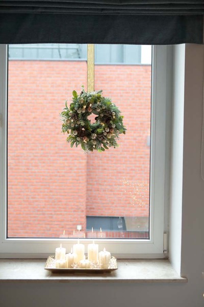 dekoracyjny wianek na drzwi / okno, Święta z Green Canoe, śr.27cm