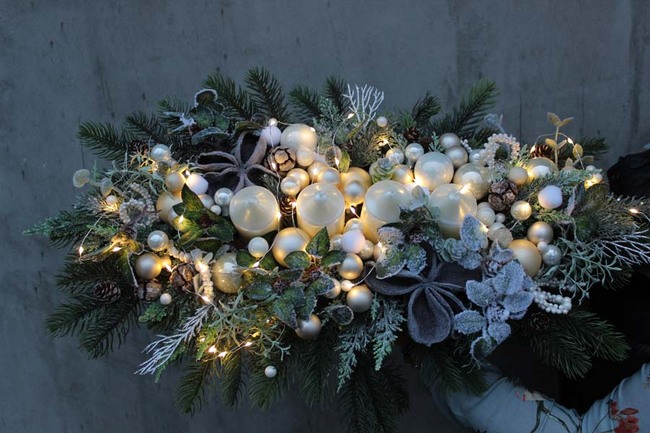 adwentowy stroik Modern wym.18x30x60cm 