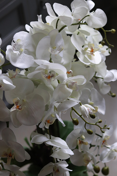 Alora Kaskada, sztuczny storczyk w białej donicy, wys.80cm 