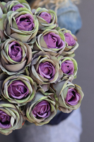 bukiet 19 fioletowych róż, Rolania Violet, dł.60cm