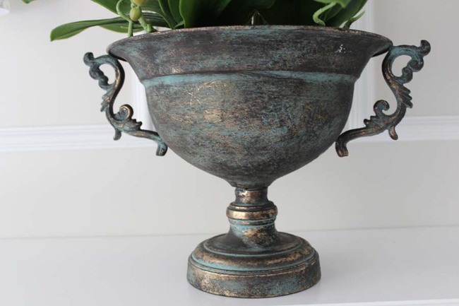 Jacquline, atrakcyjny sztuczny storczyk w metalowym wazonie, wys.82cm