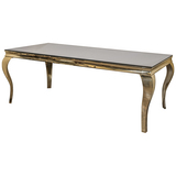 stół do jadalni Glamour Wave Gold, wym.200x100x75cm