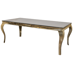 stół do jadalni Glamour Wave Gold, wym.200x100x75cm