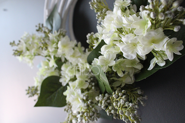 Bez wiosenny wianek komunijny na drzwi, śr.30cm  