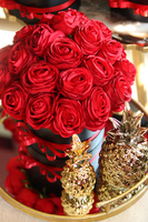 box Walenty 2, elegancka kompozycja kwiatowa na prezent, wys.30cm