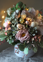 box świąteczny / stroik Pudrove Święta, wys.40cm 