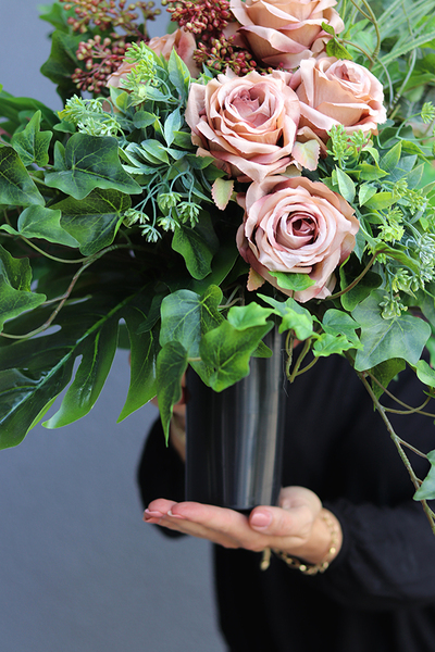 Bliskość Cappuccino, bukiet nagrobny do wazonu, wys.79cm