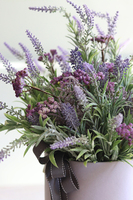 Lawendowy Velvet, welurowy flowerbox z lawendą, wys.50cm 