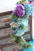 wianek na głowę Blue Flowers, rozmiar uniwersalny, dorosły