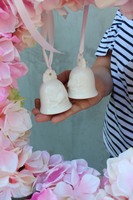 Różowa Hortensja z dzwoneczkami, wianek na drzwi, śr.60cm