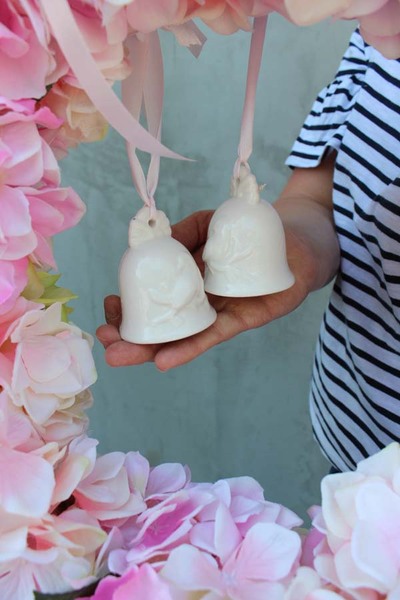 Różowa Hortensja z dzwoneczkami, wianek na drzwi, śr.60cm