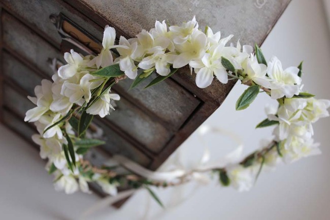 Arielle, komunijny kwiatowy wianek na głowę, rozmiar uniwersalny