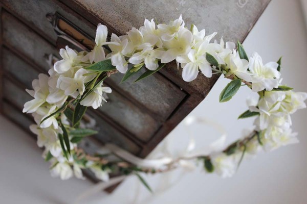 Arielle, komunijny kwiatowy wianek na głowę, rozmiar uniwersalny