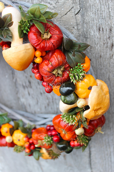 efektowny wianek Jesienny Na Grzyby, śr.33cm  