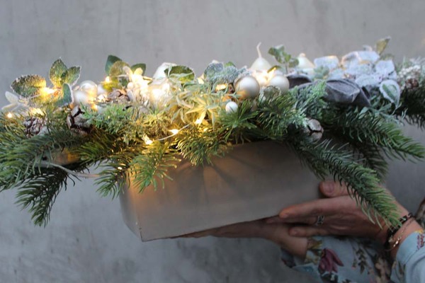 adwentowy stroik Modern wym.18x30x60cm 