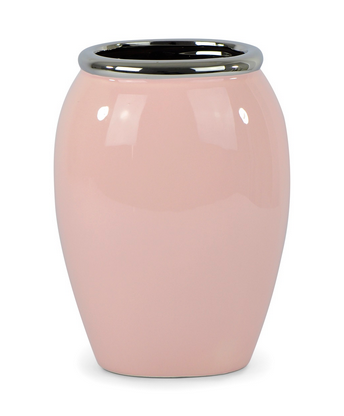 jasnoróżowy elegancki wazon Pink Glamour, wym.20x15x10cm