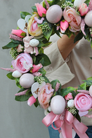 dekoracyjny wianek wiosenny Pastelowa Wielkanoc, śr.38cm