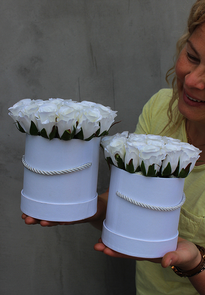 kompozycja kwiatowa / bukiet Flowerbox Kalena, 1szt. wys.18cm