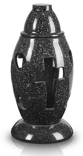 Anmari Black, ceramiczny znicz lampion, wym.28x13cm 
