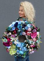 Caryca Katarzyna, duży wianek na drzwi, śr.55cm 