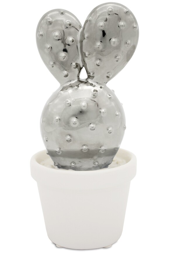 Cucko Silver 2, figurka kaktus glamour, wym.21.5x11x11cm