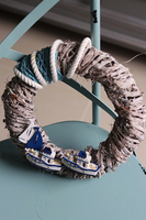 marynistyczny wianek, Stateczki, śr.25cm 