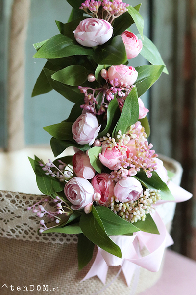 dekorowany koszyczek wielkanocny, Rosalina 2, wys.40cm