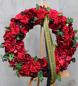 wieniec pogrzebowy Czerwień Ostatnie Pożegnanie, śr.90cm