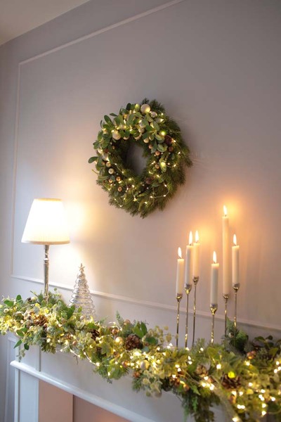 bożonarodzeniowy wianek na drzwi / okno, Święta z Green Canoe, śr.48cm