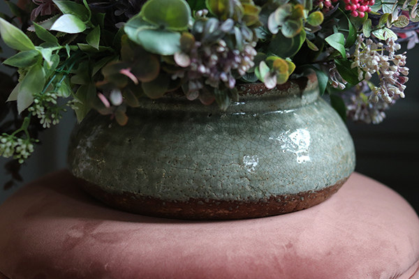 kompozycja kwiatowa w ceramicznym naczyniu, Verona Medina Big, wys.33cm