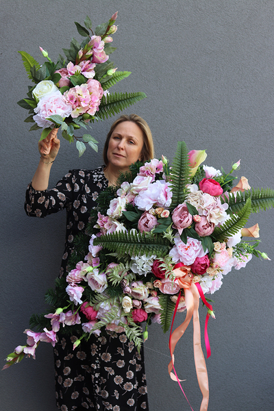 zestaw kompozycji nagrobnych Mellona, wiązanka + bukiet