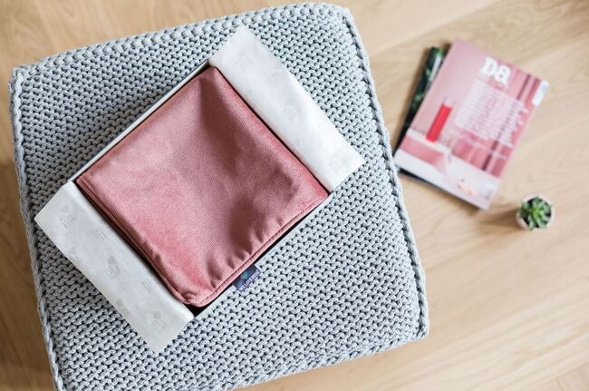 poduszka dekoracyjna welurowa, Velvetia, różowy, wym.50x50cm