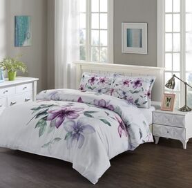 Aquarell Lotos, pościel 200x220cm & 2 poszewki na poduszki 70x80cm