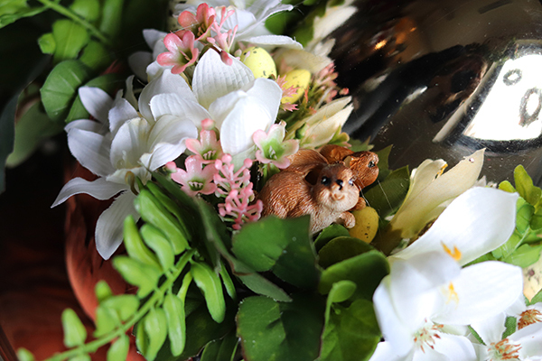 Pióra Glamour, Nugatto, wielkanocny stroik, śr.30cm