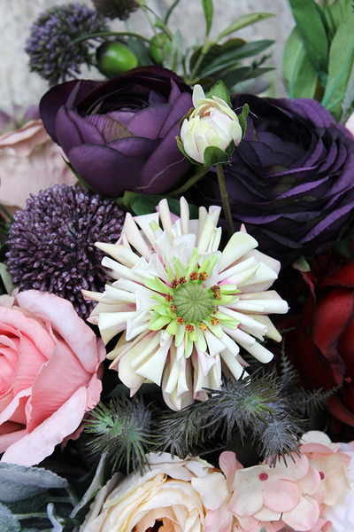 bukiet / kwiatowa kompozycja England Silver większa, wys.37cm