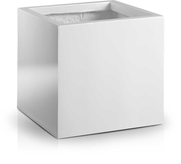 Fiberglass Fiber donica Square White 50x50cm