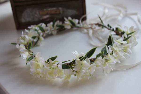 Arielle, komunijny kwiatowy wianek na głowę, rozmiar uniwersalny