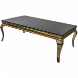 ława Glamour Wave Gold, wym.130x70x40cm