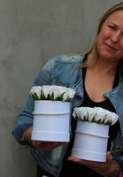 kompozycja kwiatowa / bukiet Flowerbox Kalena, 1szt. wys.18cm